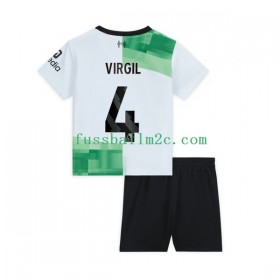 Fußballtrikots Liverpool Virgil van Dijk 4 Kinder Auswärts Trikotsatz 2023-2024